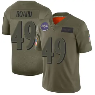 Baltimore Ravens Men's Chris Board Limited 2019 Salute to Service Jersey - Camo