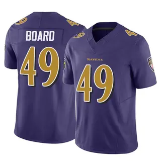 Baltimore Ravens Men's Chris Board Limited Vapor F.U.S.E. Jersey - Purple