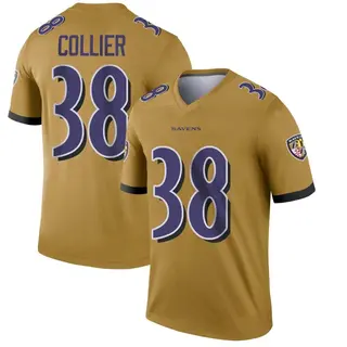 Baltimore Ravens Men's Chris Collier Legend Inverted Jersey - Gold