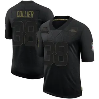 Baltimore Ravens Men's Chris Collier Limited 2020 Salute To Service Jersey - Black