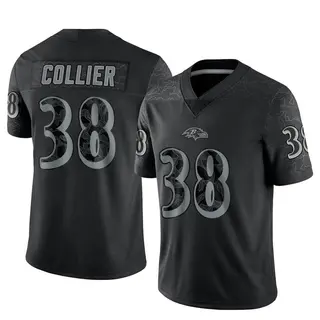 Baltimore Ravens Men's Chris Collier Limited Reflective Jersey - Black