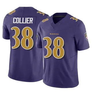 Baltimore Ravens Men's Chris Collier Limited Vapor F.U.S.E. Jersey - Purple