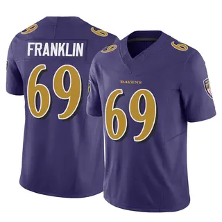 Baltimore Ravens Men's Ja'Mion Franklin Limited Vapor F.U.S.E. Jersey - Purple