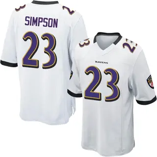 Baltimore Ravens Men's Trenton Simpson Game Jersey - White