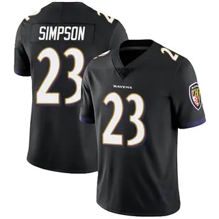 Baltimore Ravens Men's Trenton Simpson Limited Alternate Vapor Untouchable Jersey - Black