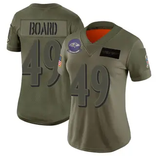 Baltimore Ravens Women's Chris Board Limited 2019 Salute to Service Jersey - Camo