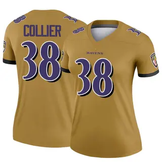 Baltimore Ravens Women's Chris Collier Legend Inverted Jersey - Gold