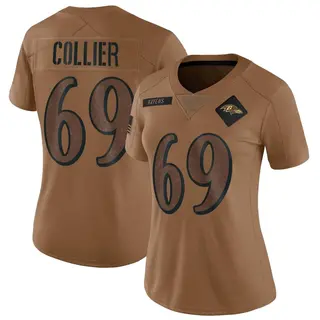 Baltimore Ravens Women's Chris Collier Limited 2023 Salute To Service Jersey - Brown