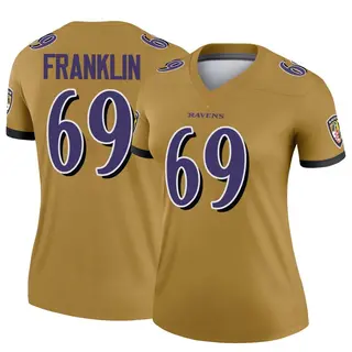 Baltimore Ravens Women's Ja'Mion Franklin Legend Inverted Jersey - Gold