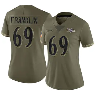 Baltimore Ravens Women's Ja'Mion Franklin Limited 2022 Salute To Service Jersey - Olive