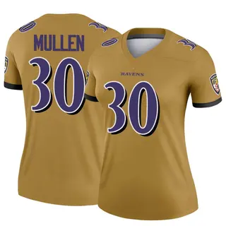 Baltimore Ravens Women's Trayvon Mullen Legend Inverted Jersey - Gold