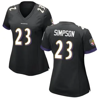 Baltimore Ravens Women's Trenton Simpson Game Jersey - Black