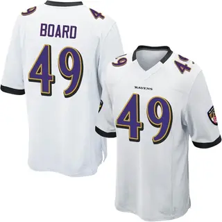 Baltimore Ravens Youth Chris Board Game Jersey - White