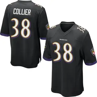 Baltimore Ravens Youth Chris Collier Game Jersey - Black