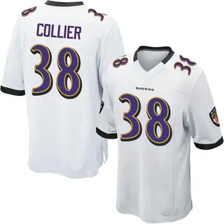 Baltimore Ravens Youth Chris Collier Game Jersey - White