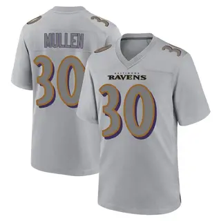 Baltimore Ravens Youth Trayvon Mullen Game Atmosphere Fashion Jersey - Gray