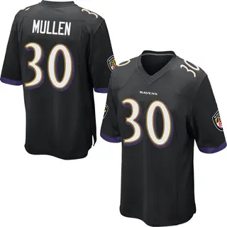 Baltimore Ravens Youth Trayvon Mullen Game Jersey - Black