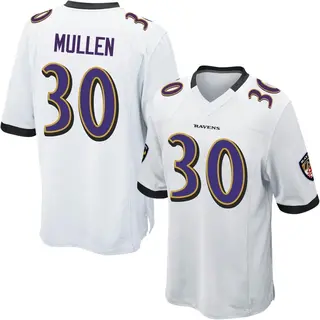 Baltimore Ravens Youth Trayvon Mullen Game Jersey - White