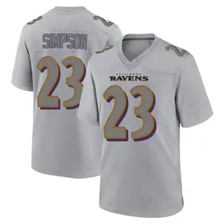 Baltimore Ravens Youth Trenton Simpson Game Atmosphere Fashion Jersey - Gray