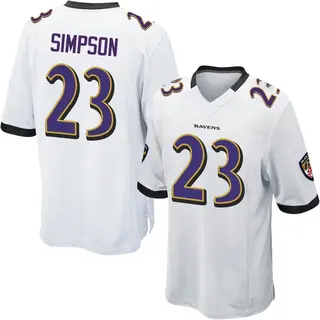 Baltimore Ravens Youth Trenton Simpson Game Jersey - White